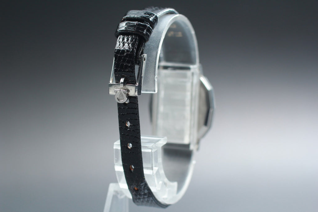 1980 Near MINT OMEGA De Ville 24mm 591.0103 Quartz Silver Dial Women's Vintage