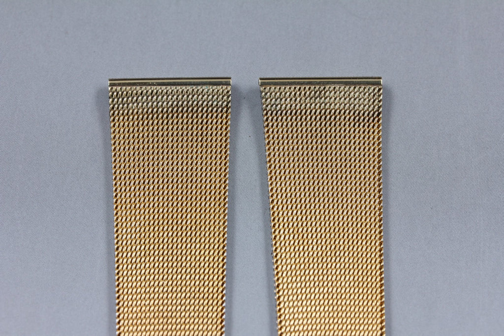 Near MINT OMEGA Milanese/Mesh Band 2058 19mm Gold Plated Bracelet Men's Vintage