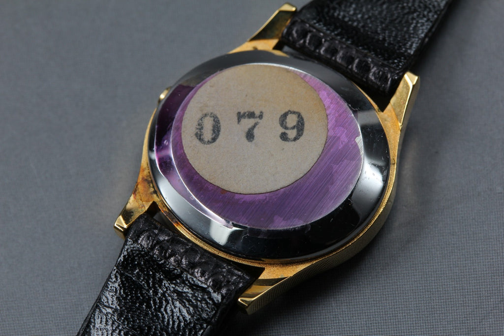 1978 Top MINT/Box OMEGA De Ville 23mm 591.0022 Quartz Gold Dial Women's Vintage