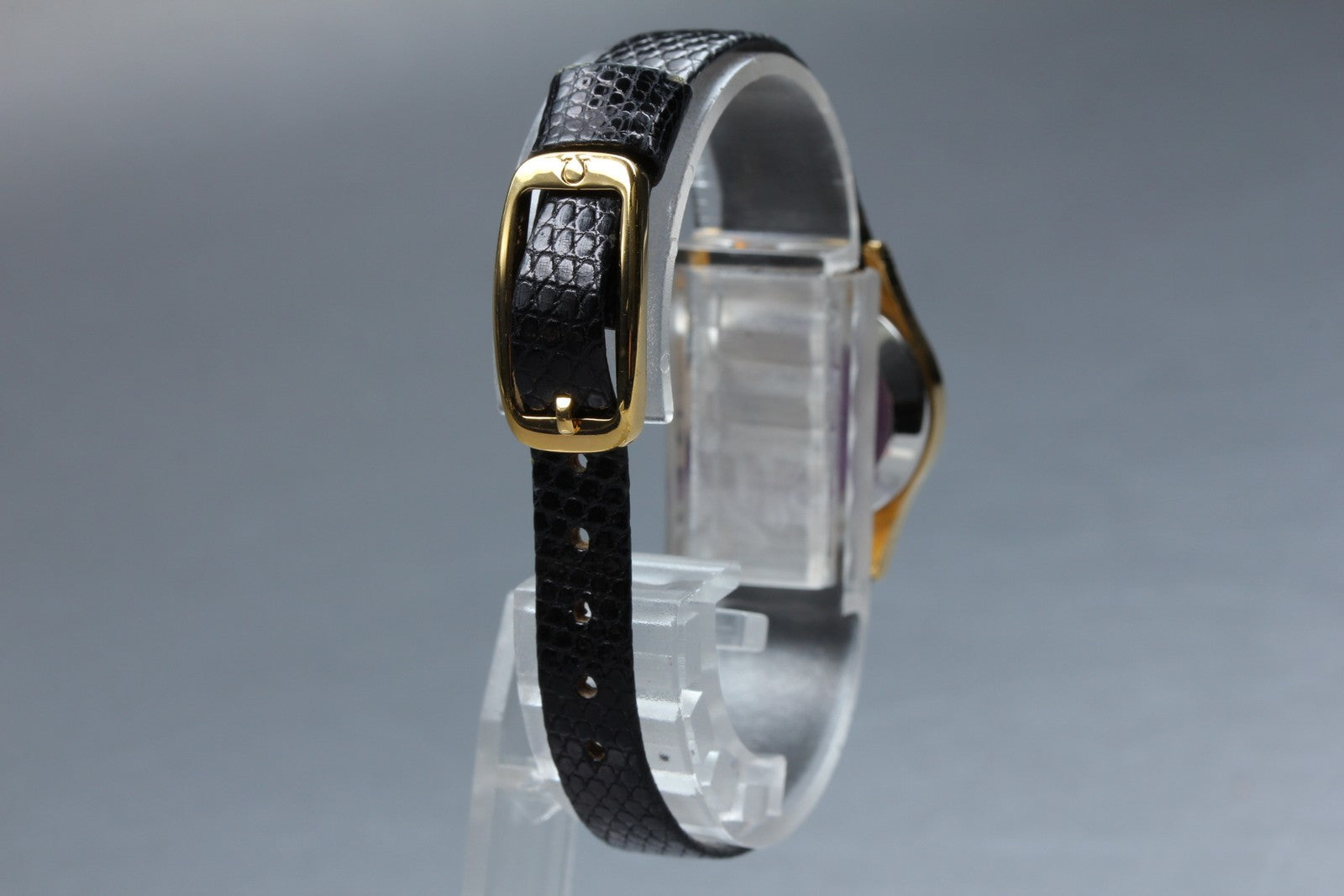 1978 Top MINT/Box OMEGA De Ville 23mm 591.0022 Quartz Gold Dial Women's Vintage