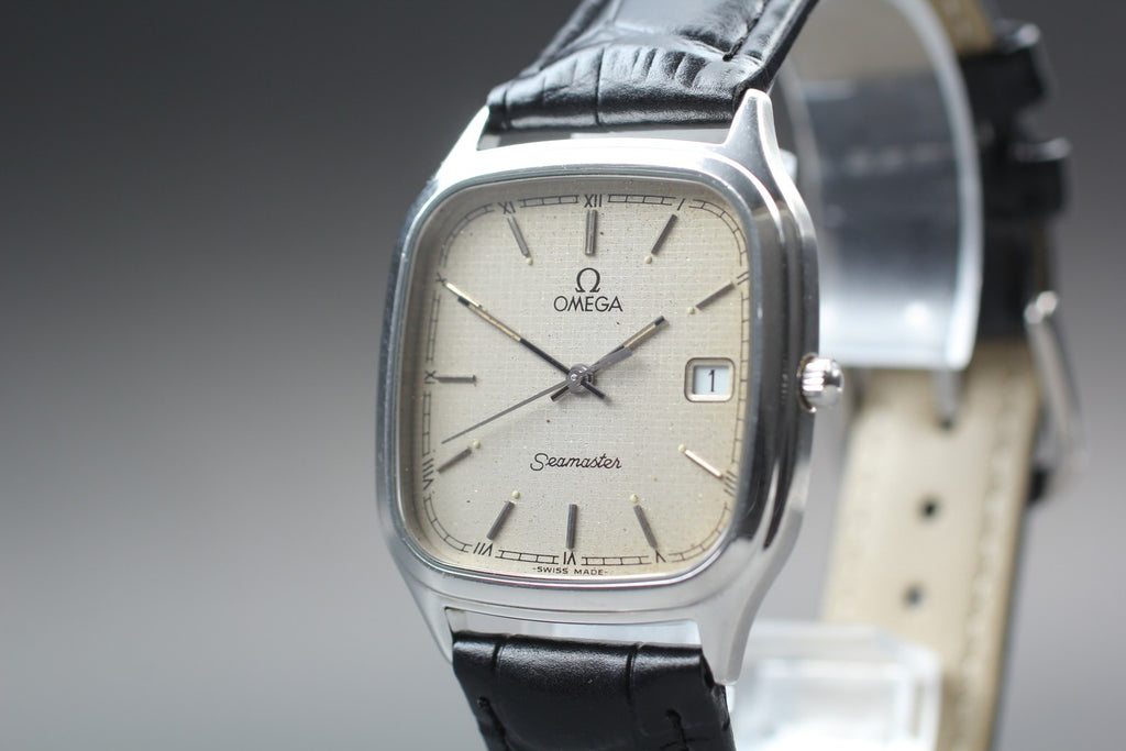1987 Near MINT OMEGA Seamaster 31mm 196.0311 Quartz Silver Dial Men's Vintage