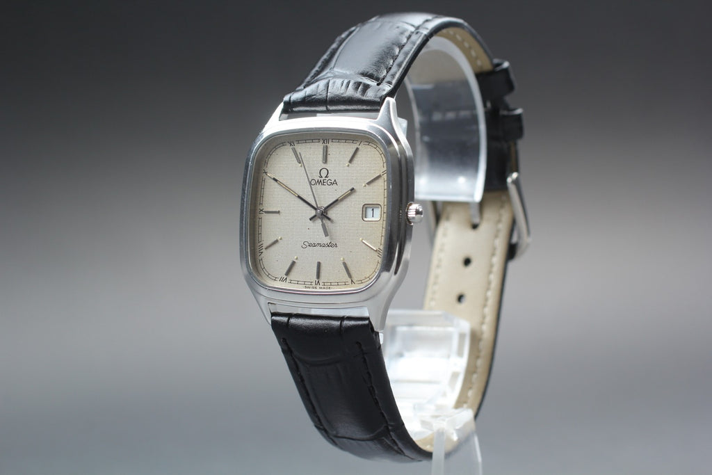 1987 Near MINT OMEGA Seamaster 31mm 196.0311 Quartz Silver Dial Men's Vintage