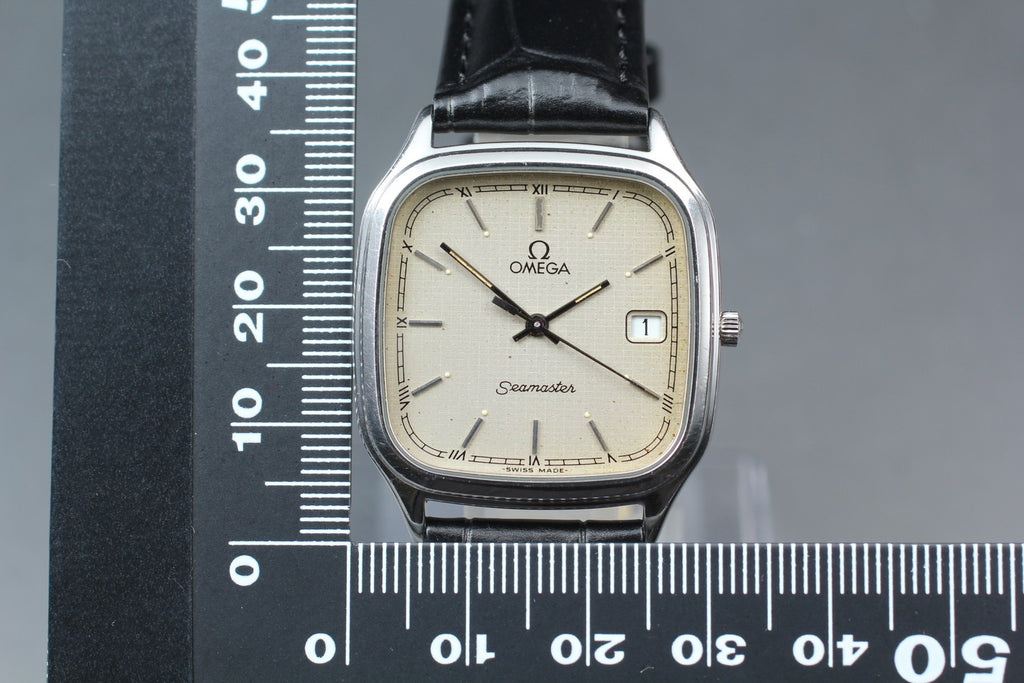 1987 Near MINT OMEGA Seamaster 31mm 196.0311 Quartz Silver Dial Men's Vintage