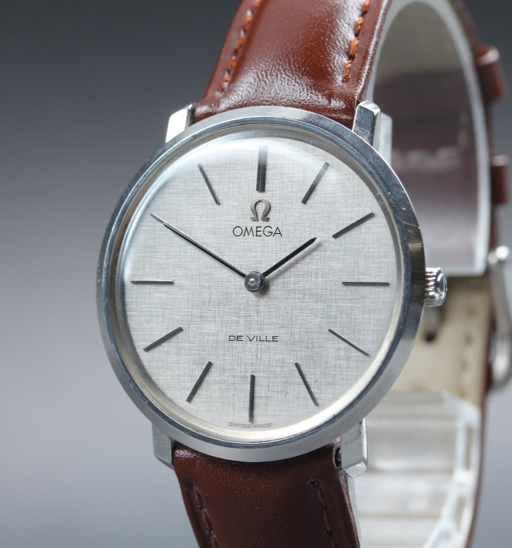 1970 Near MINT OMEGA De Ville 33mm 111.077 Manual Cal.620 Silver Men's Vintage