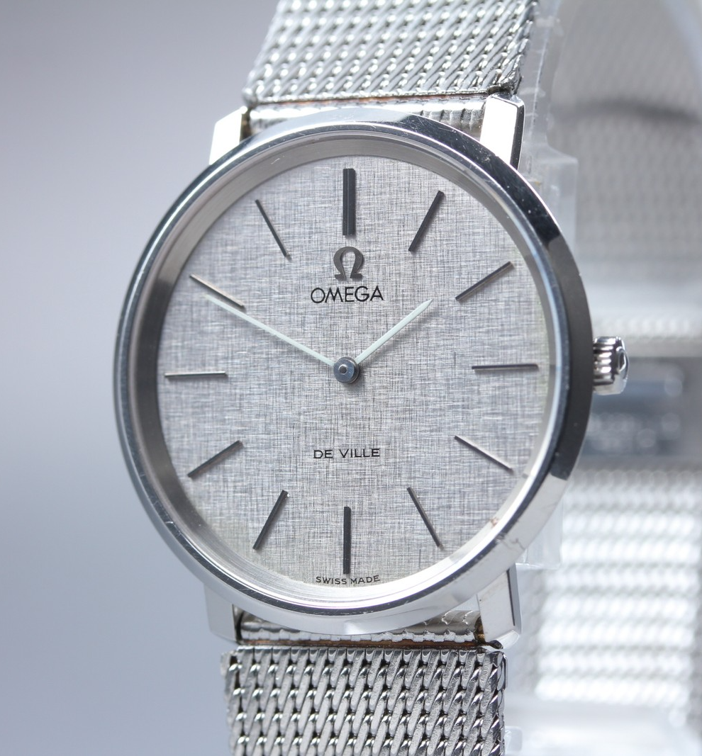 1972 Near MINT OMEGA De Ville 33mm 111.0107 Manual Silver Dial Men's Vintage