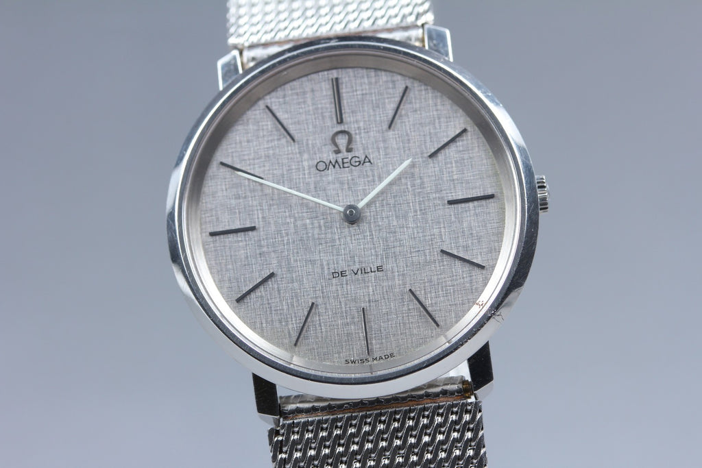 1972 Near MINT OMEGA De Ville 33mm 111.0107 Manual Silver Dial Men's Vintage