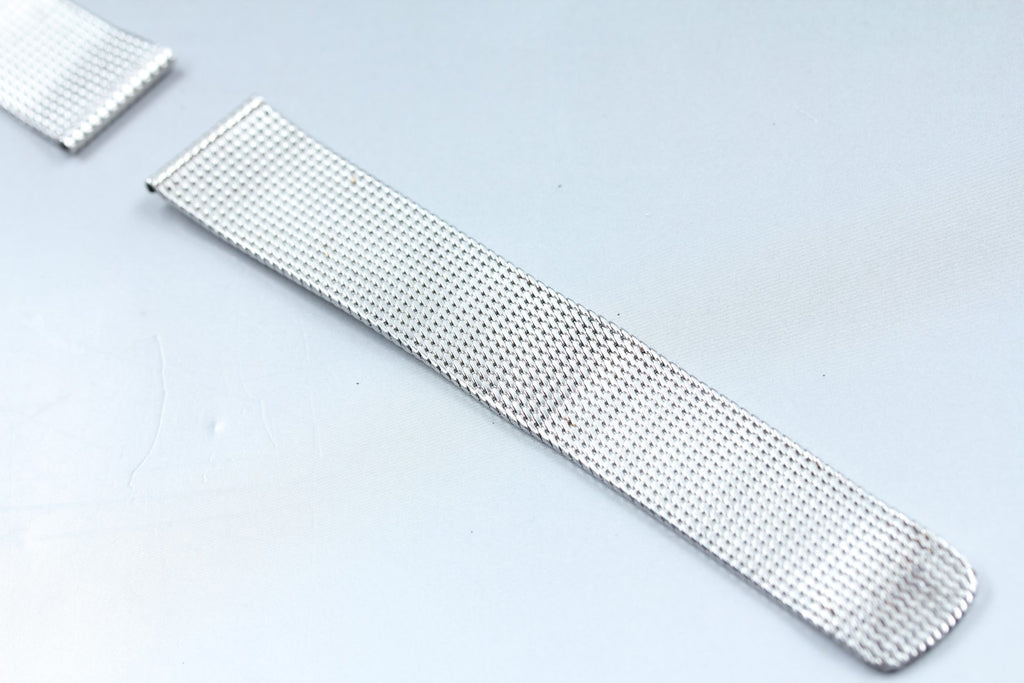 Near MINT OMEGA Milanese/Mesh Band 2038 18mm Stainless Steel Silver Men Vintage
