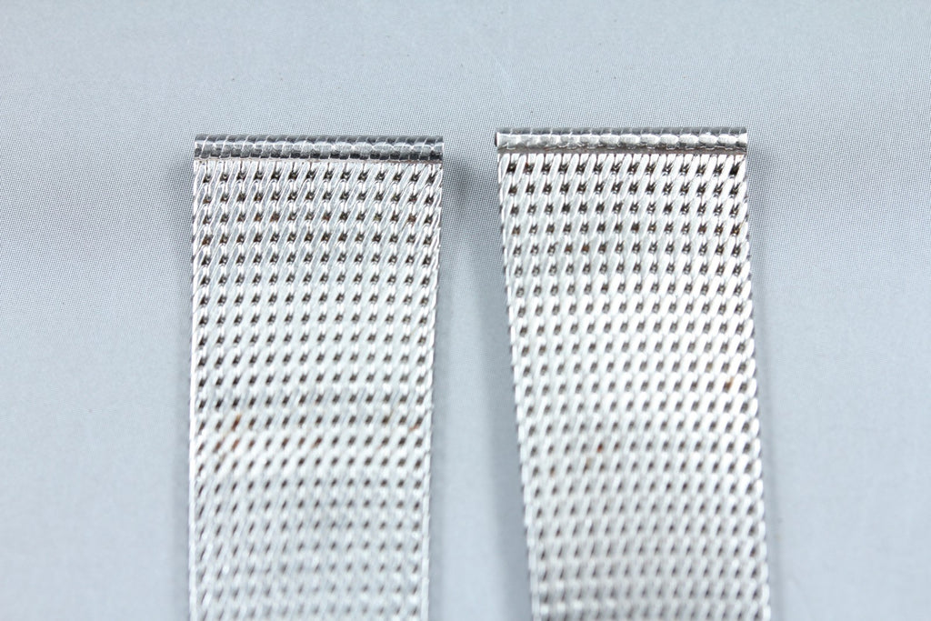 Near MINT OMEGA Milanese/Mesh Band 2038 18mm Stainless Steel Silver Men Vintage