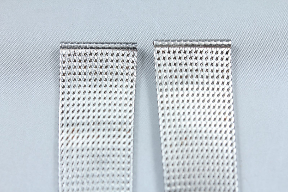 Near MINT OMEGA Milanese/Mesh Band 2038 18mm Stainless Steel Silver Men Vintage