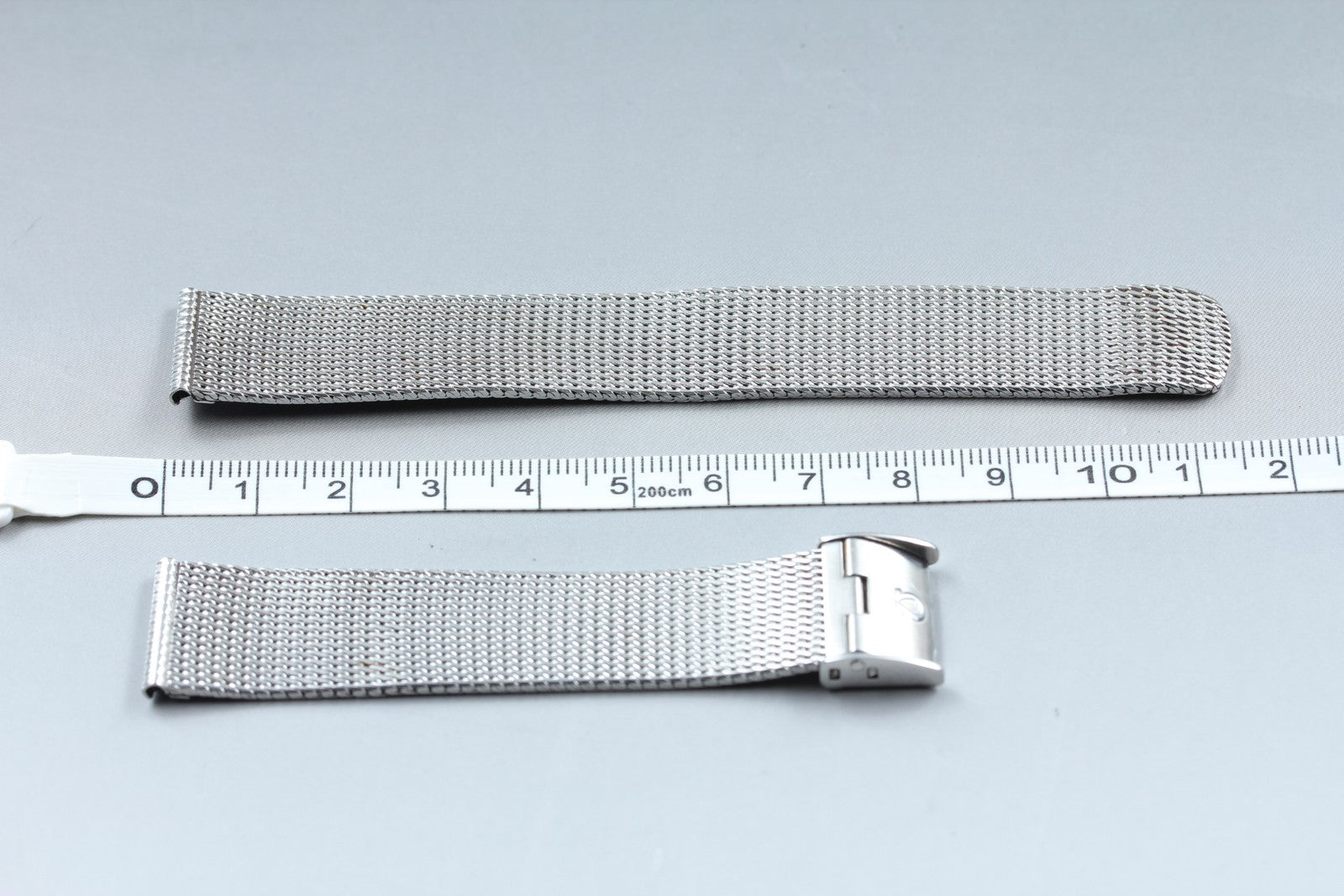 Near MINT OMEGA Milanese/Mesh Band 2038 18mm Stainless Steel Silver Men Vintage