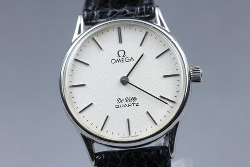1979 Near MINT OMEGA De Ville 32mm 191.0072 Quartz Cal.1330 White Men's Vintage