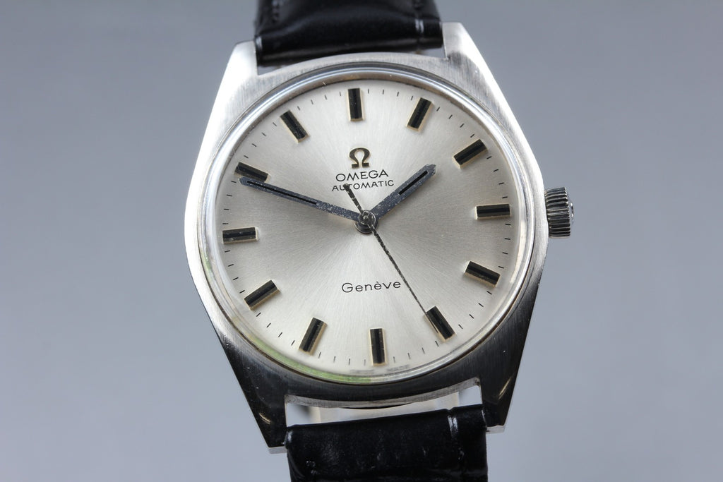 1968 Near MINT OMEGA Geneve 34mm Ref.165.041 Automatic Silver Dial Men's Vintage