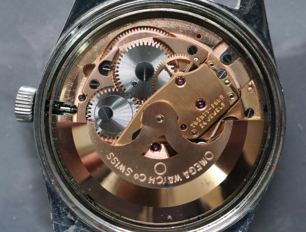 1968 Near MINT OMEGA Geneve 34mm Ref.165.041 Automatic Silver Dial Men's Vintage