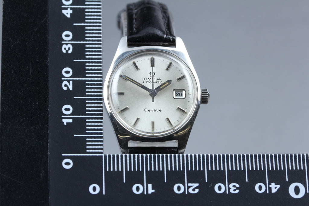 1972 Near MINT OMEGA Geneve 24mm 566.036 Automatic Silver Dial Women's Vintage