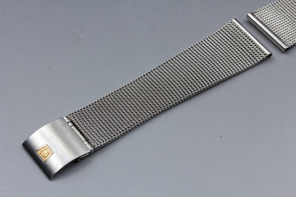 Near MINT OMEGA Milanese/Mesh Band 2062 20mm Stainless Bracelet Men's Vintage