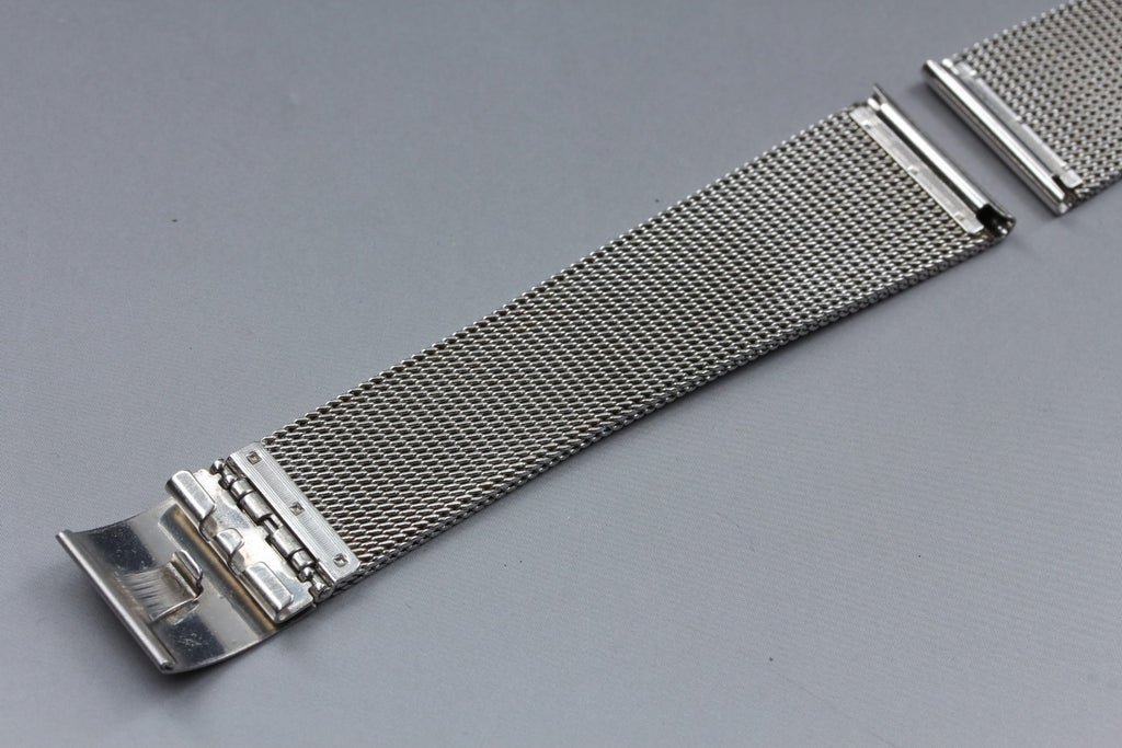 Near MINT OMEGA Milanese/Mesh Band 2062 20mm Stainless Bracelet Men's Vintage
