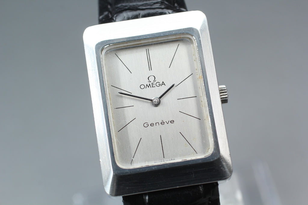 1975 Near MINT OMEGA Geneve 23mm 511.0476 Manual Silver Tank Women's Vintage
