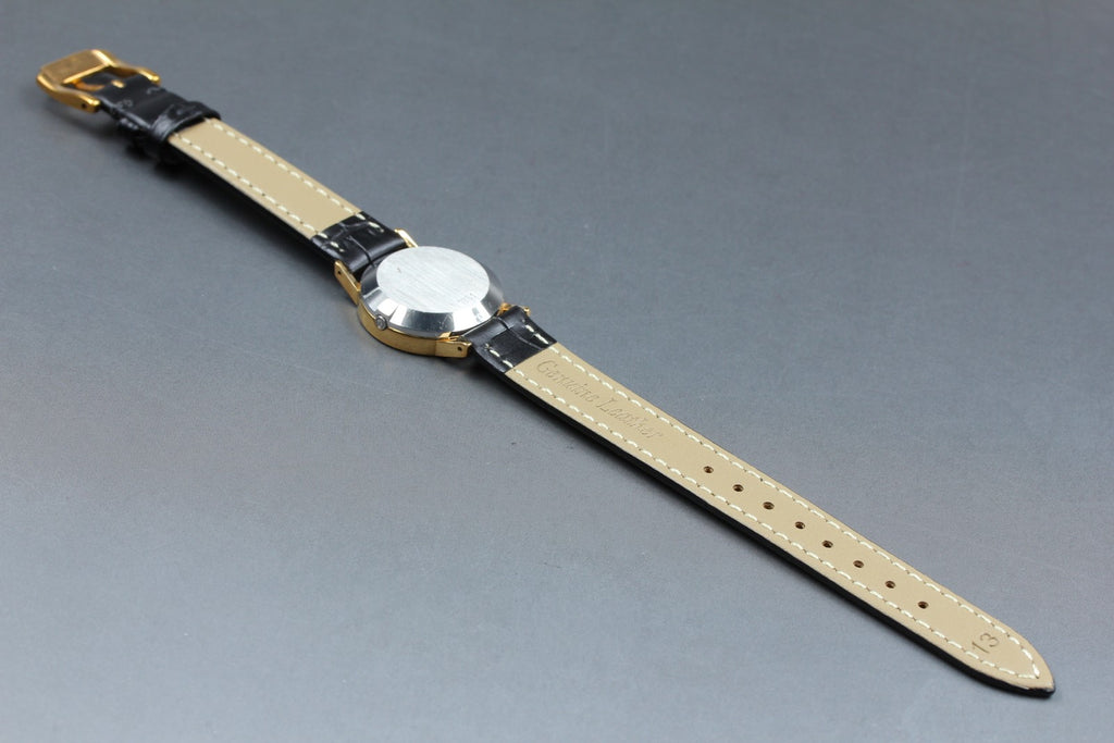 1981 Near MINT OMEGA De Ville 24mm Ref.591.0044 Quartz Gold Dial Women's Vintage