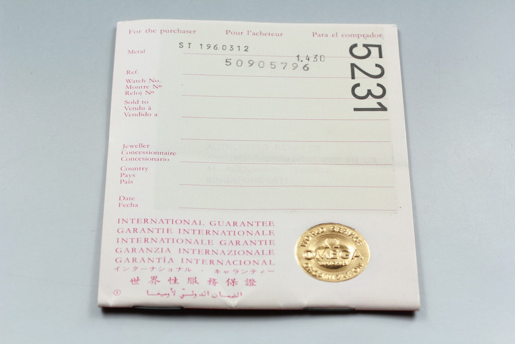 1988 Near MINT/Box, Paper OMEGA De Ville 32mm 196.0312.1 Quartz Men's Vintage