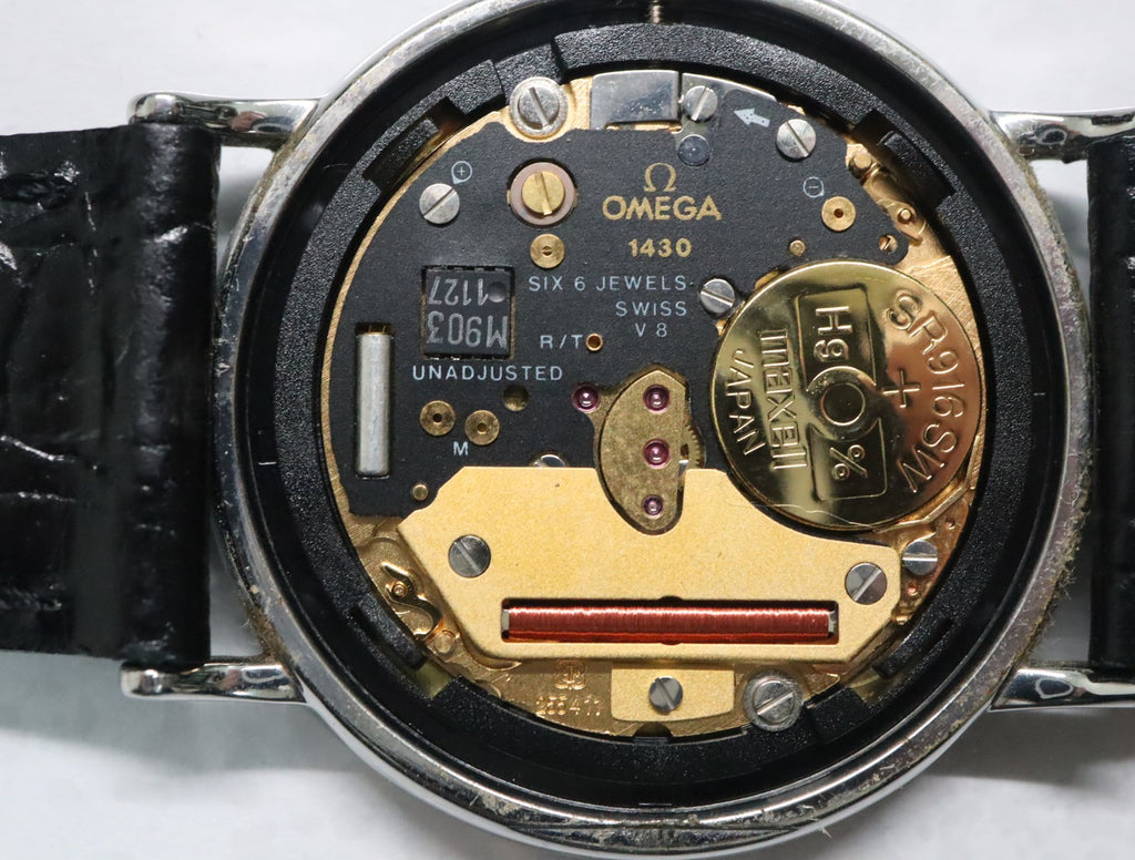1988 Near MINT/Box, Paper OMEGA De Ville 32mm 196.0312.1 Quartz Men's Vintage