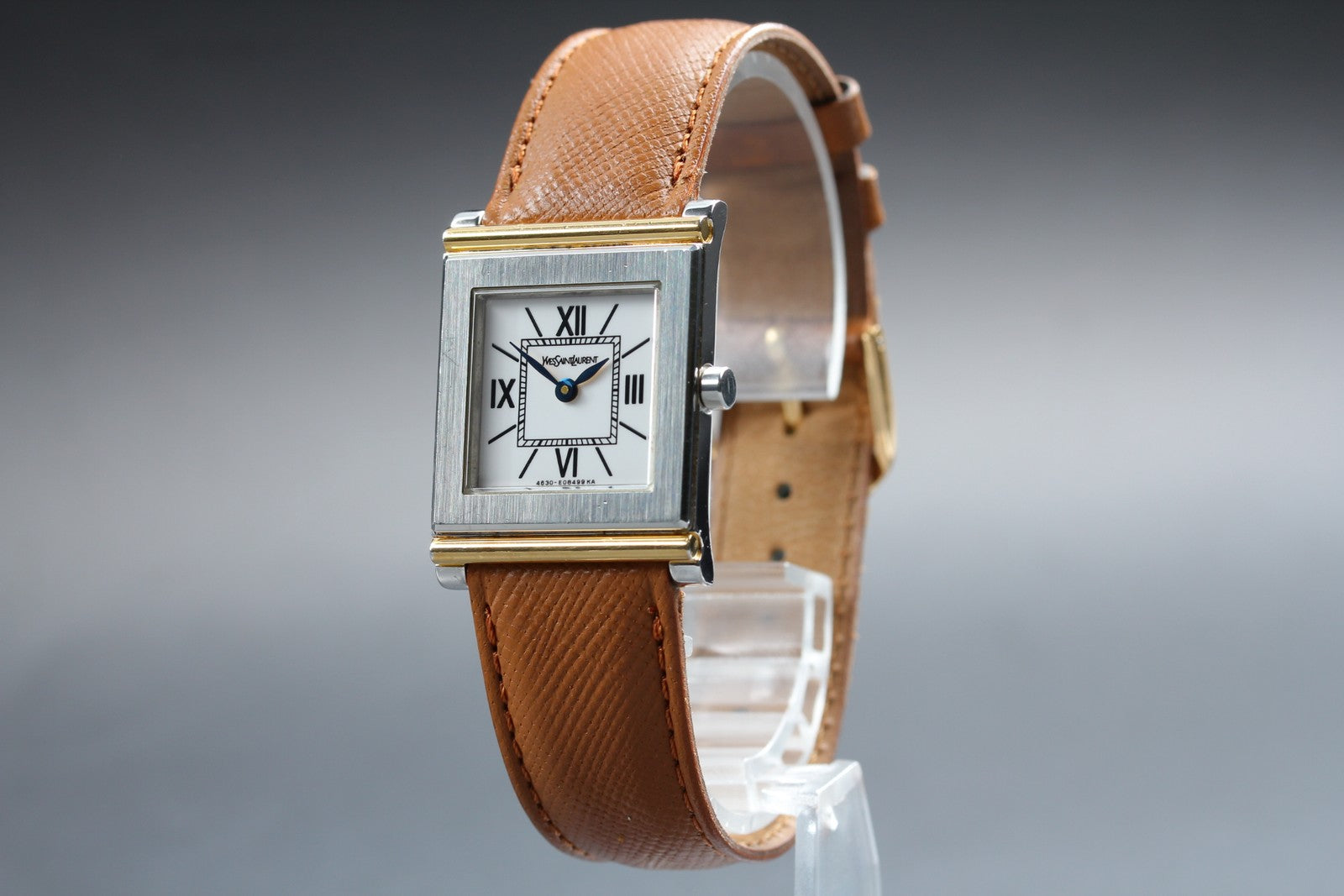 Yves Saint Laurent 4625-E68621 24mm Quartz White Roman Dial Women Vintage Exc+5
