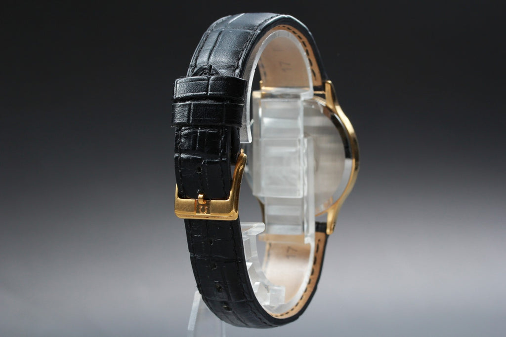 Serviced 1984 Near MINT OMEGA De Ville 32mm 195.0039 Quartz Gold Men's Vintage