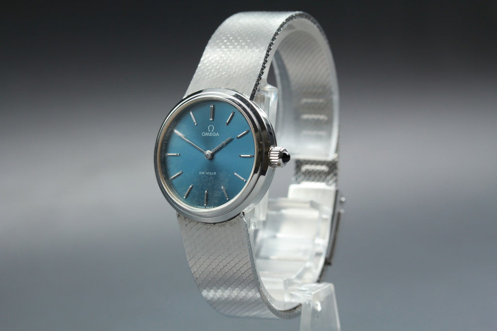 1976 OMEGA De Ville 26mm 511.0537 Manual Cal.625 Navy Dial Women Vintage Exc+5