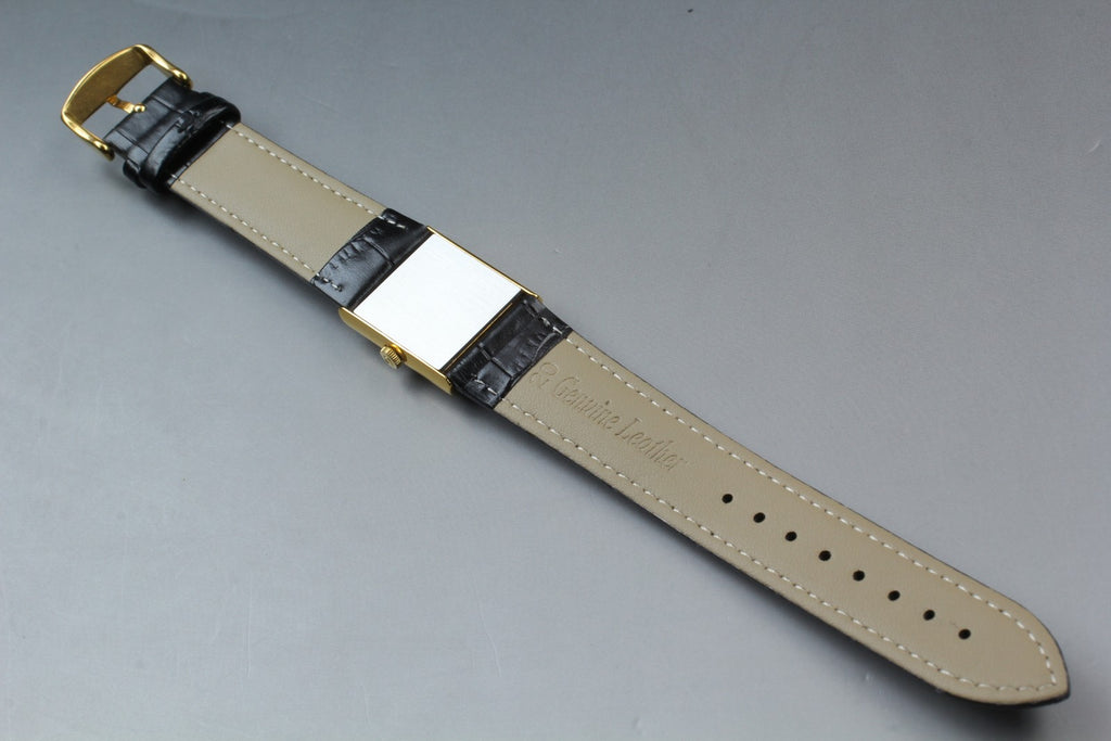 1972 Near MINT OMEGA De Ville 23mm 511.0427 Manual Gold Dial Tank Women Vintage