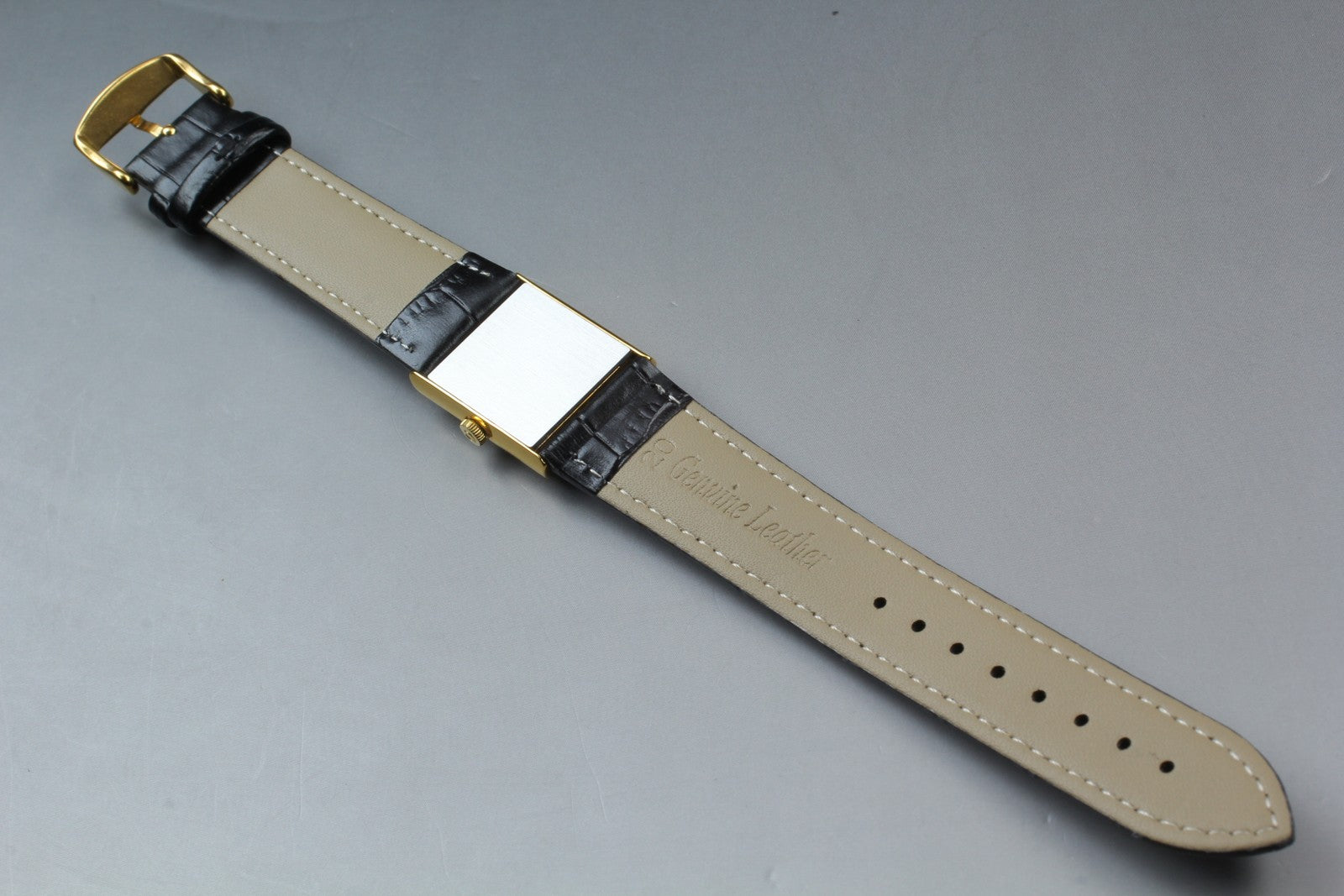 1972 Near MINT OMEGA De Ville 23mm 511.0427 Manual Gold Dial Tank Women Vintage