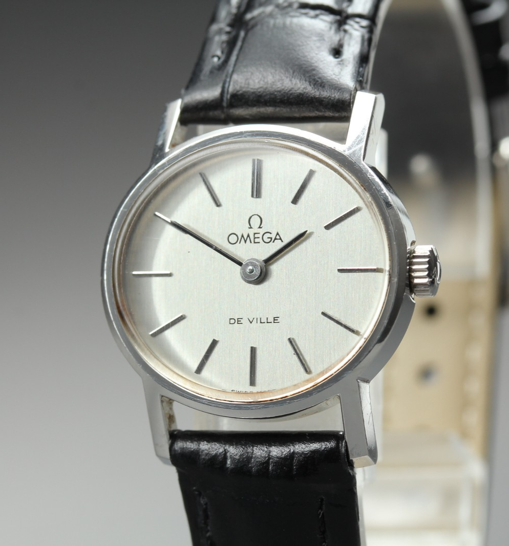 1977 Near MINT OMEGA De Ville 24mm 511.0508 Manual Silver Dial Women's Vintage
