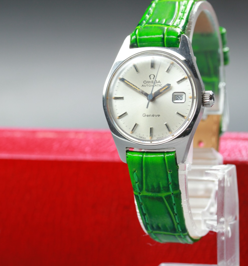 1973 Near MINT / Box OMEGA Geneve 24mm 566.036 Automatic Silver Women's Vintage