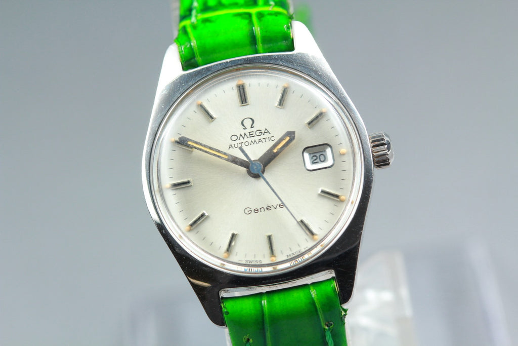 1973 Near MINT / Box OMEGA Geneve 24mm 566.036 Automatic Silver Women's Vintage