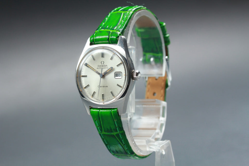 1973 Near MINT / Box OMEGA Geneve 24mm 566.036 Automatic Silver Women's Vintage