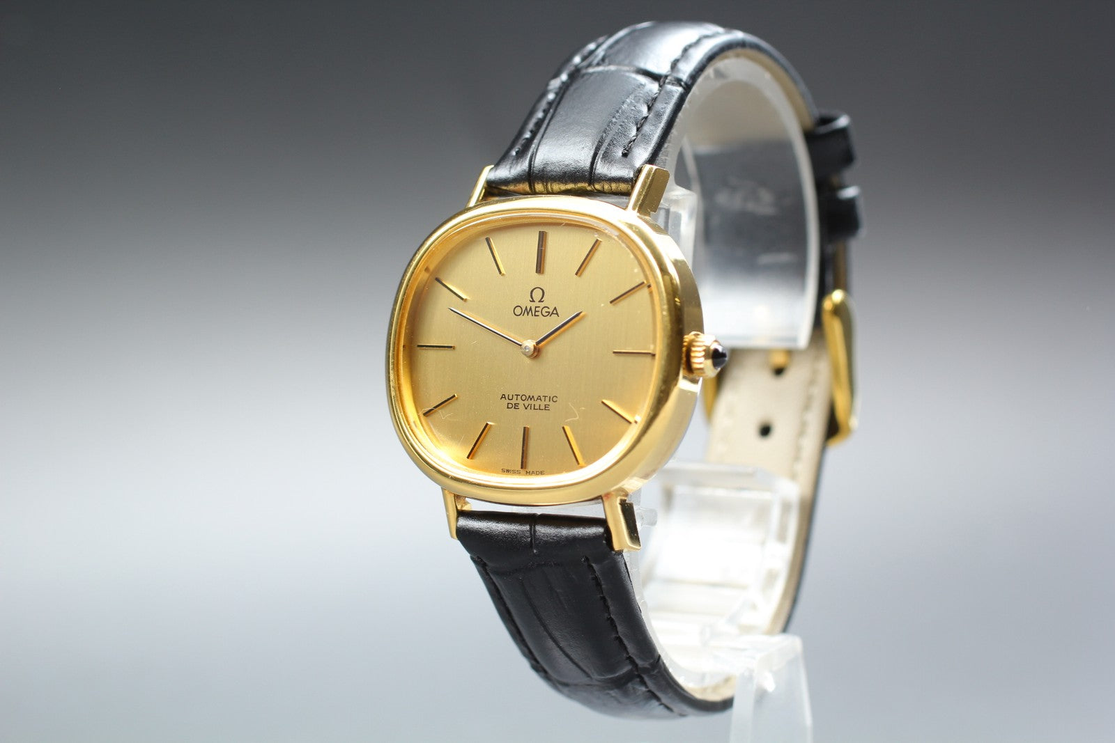 1973 Near MINT OMEGA De Ville 32mm 151.777 Automatic Gold Dial Men's Vintage