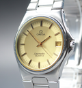 Near MINT OMEGA Seamaster 36mm 196.0222 Quartz Cal.1332 Gold Dial Men's Vintage