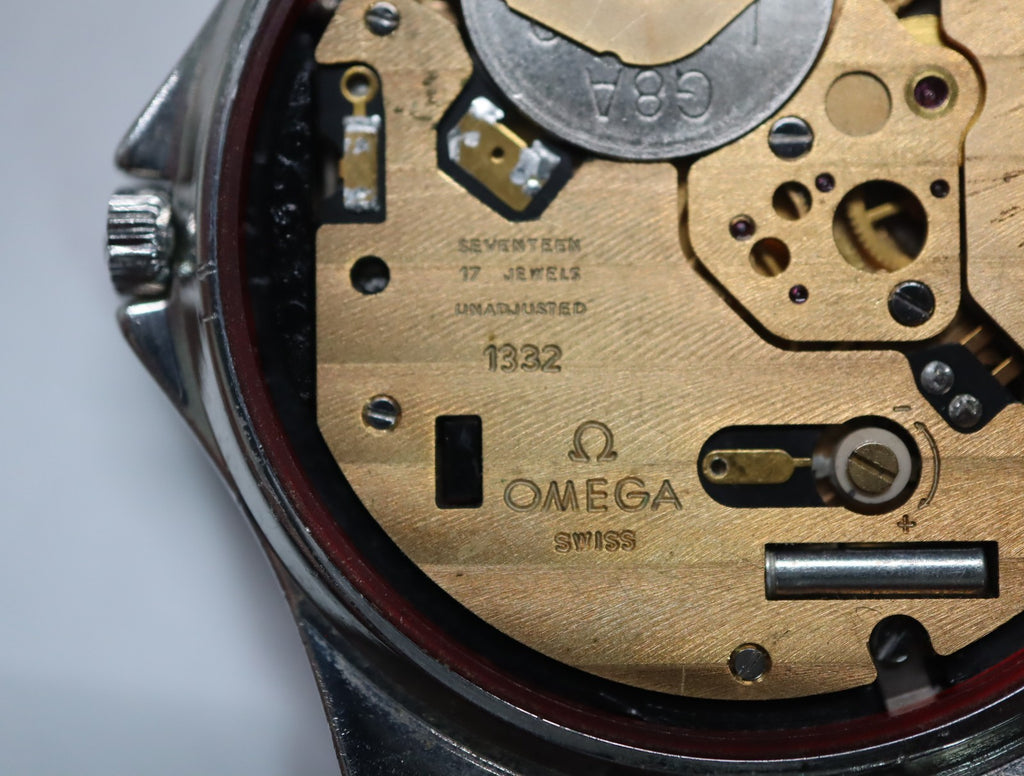 Near MINT OMEGA Seamaster 36mm 196.0222 Quartz Cal.1332 Gold Dial Men's Vintage