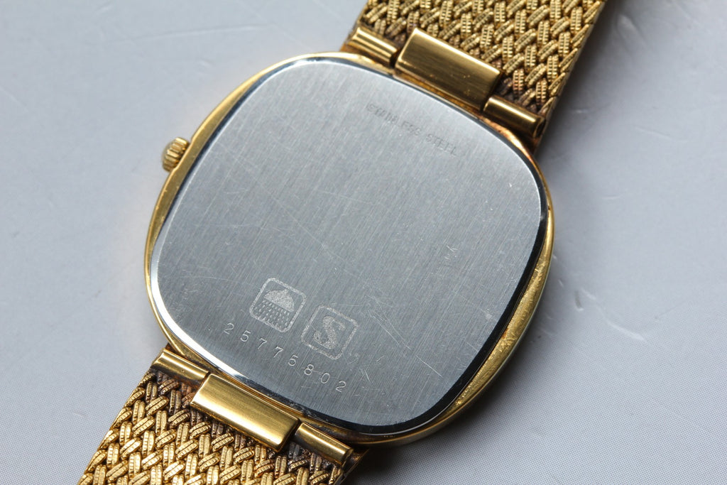 Near MINT LONGINES 150 3344 30mm Quartz L150.4 Gold Dial Men's Watch Vintage