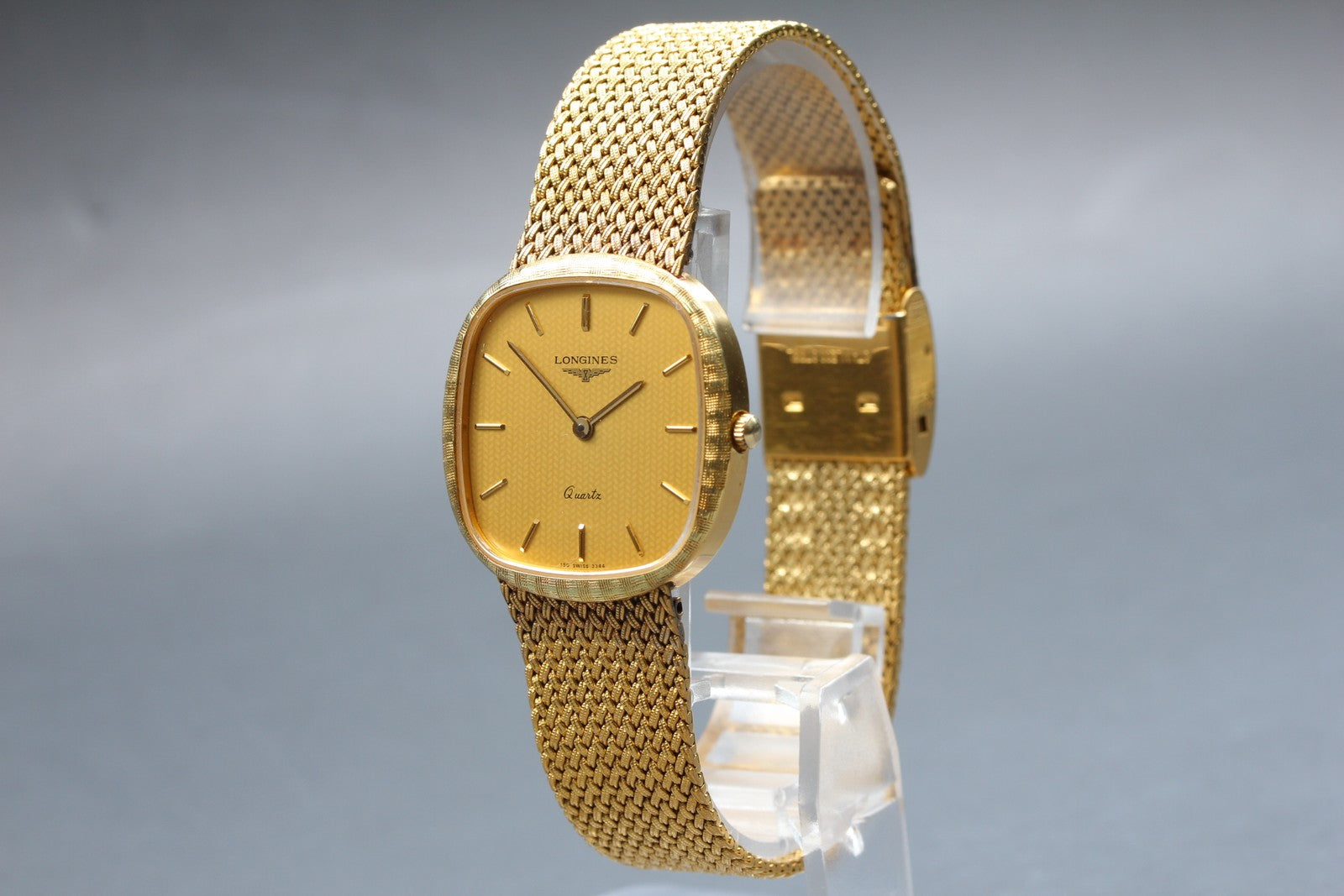 Near MINT LONGINES 150 3344 30mm Quartz L150.4 Gold Dial Men's Watch Vintage