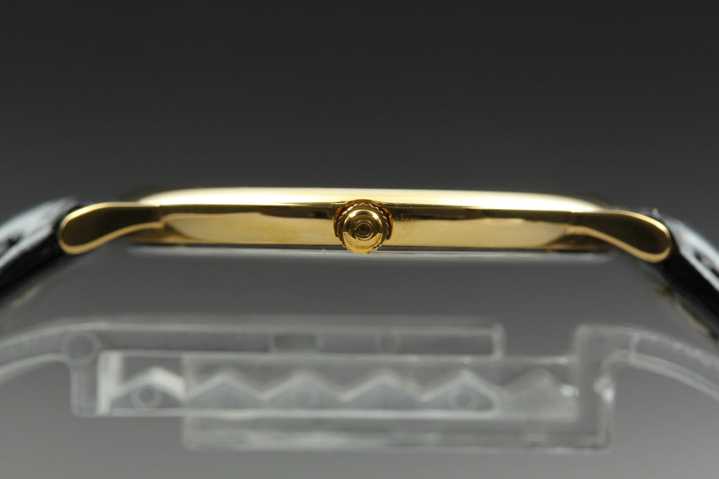 1991 Near MINT OMEGA 32mm De Ville 195.0075.2 Quartz White Roman Men's Vintage