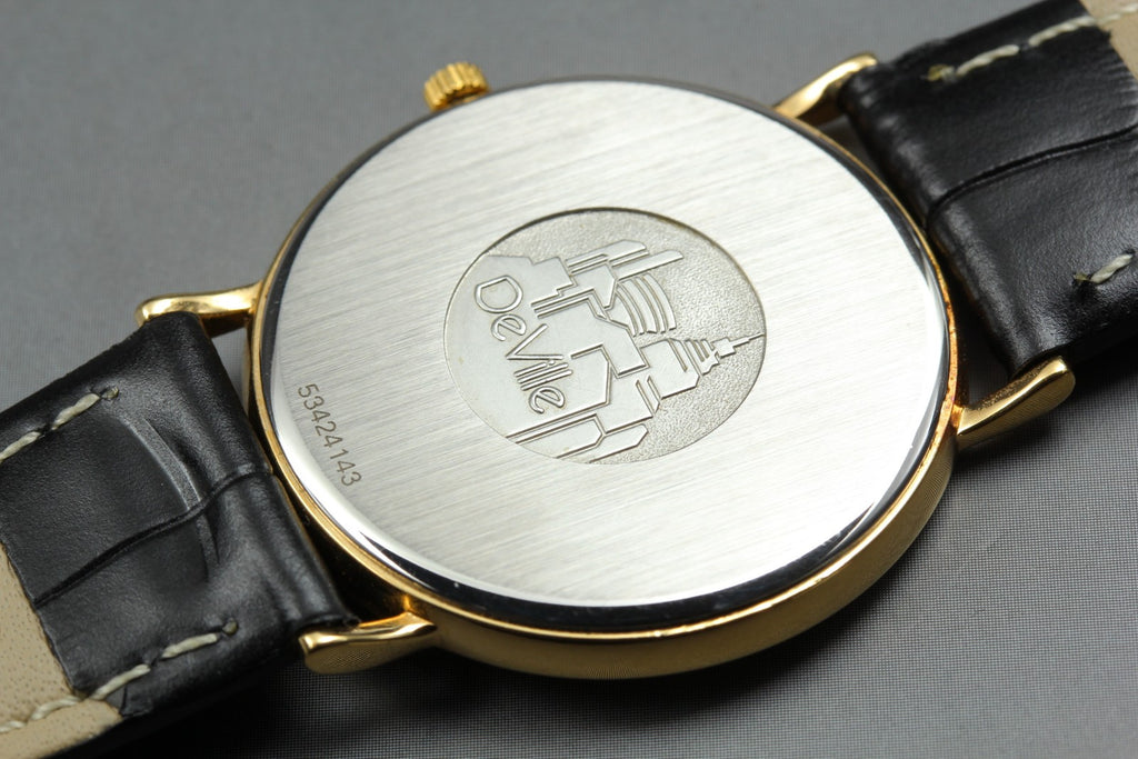 1991 Near MINT OMEGA 32mm De Ville 195.0075.2 Quartz White Roman Men's Vintage