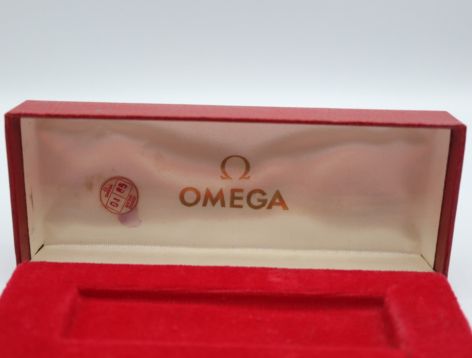 Near MINT OMEGA Vintage Red Watch Box Genuine Case Only From JAPAN #2090