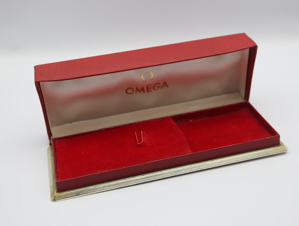 Near MINT OMEGA Vintage Red Watch Box Genuine Case Only for Men's JAPAN #2091