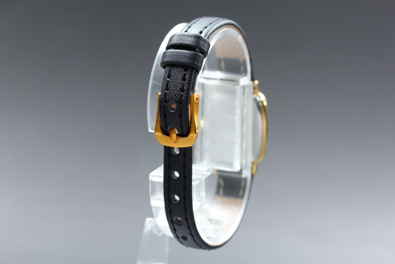 1987 Near MINT OMEGA De Ville 18mm 595.0099 Quartz Gold Dial Women's Vintage