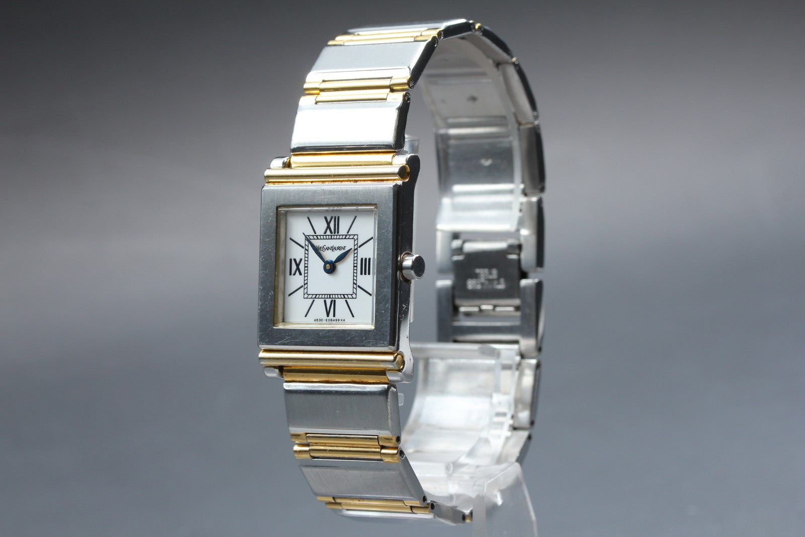 Yves Saint Laurent 4625-E68621 23mm Quartz White Roman Dial Women Vintage Exc+5