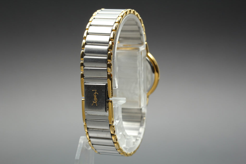 Near MINT/Box Yves Saint Laurent 2200-228481 23mm Quartz Gold Women's Vintage