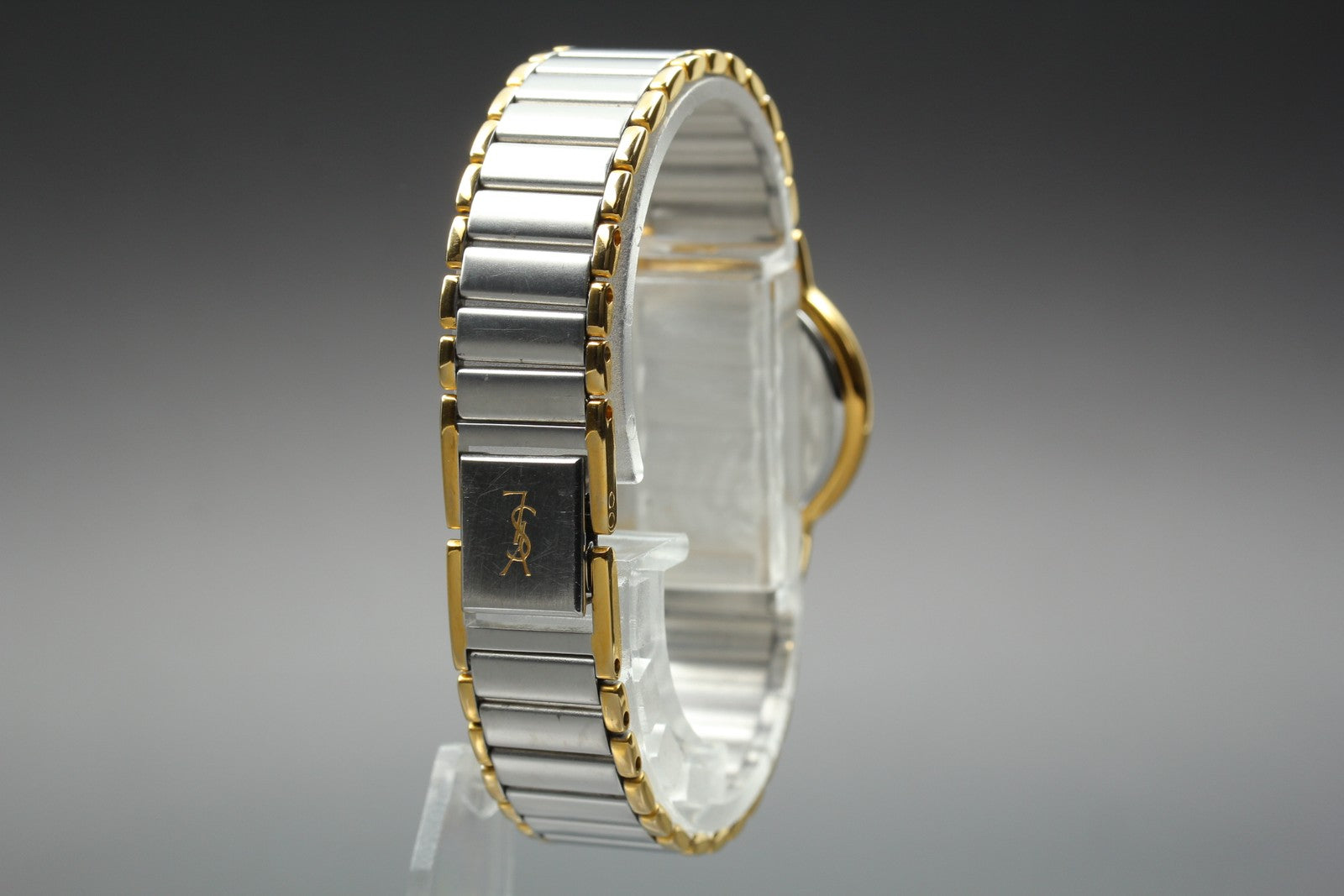 Near MINT/Box Yves Saint Laurent 2200-228481 23mm Quartz Gold Women's Vintage