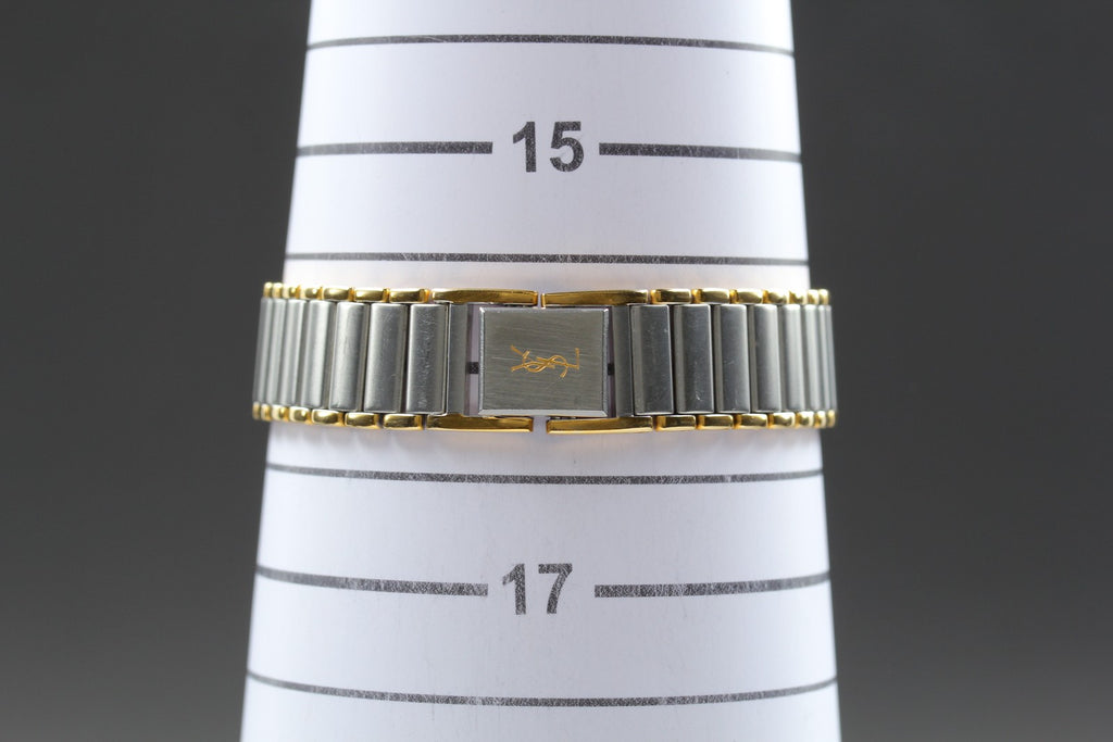 Near MINT/Box Yves Saint Laurent 2200-228481 23mm Quartz Gold Women's Vintage