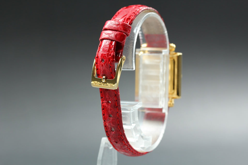 Near MINT Yves Saint Laurent 21mm 5420-F46657 White Roman Quartz Women's Vintage