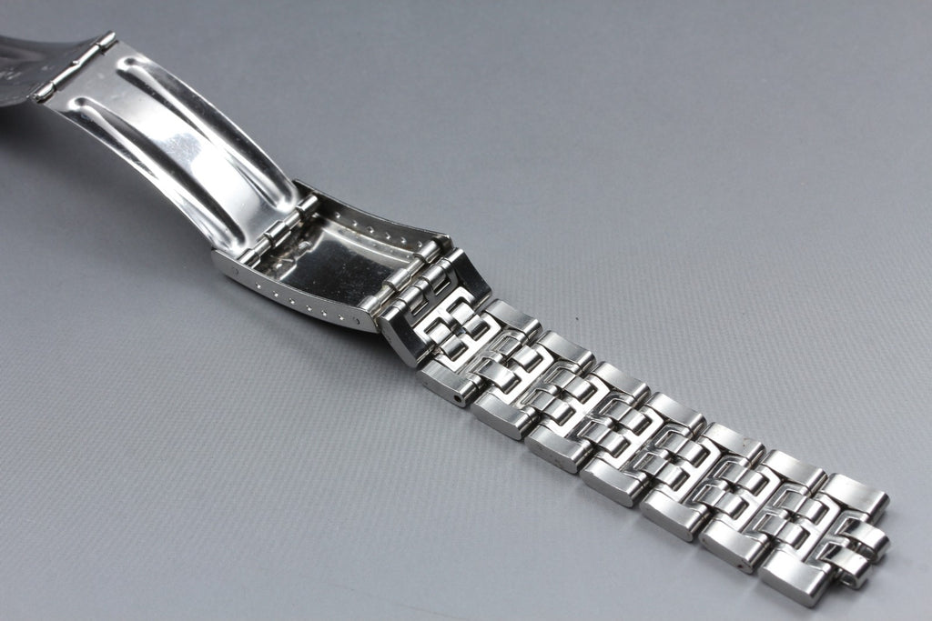 Near MINT OMEGA Genuine Bracelet 19mm FF112 Stainless steel Silver Men's Vintage