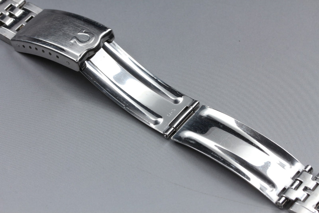 Near MINT OMEGA Genuine Bracelet 19mm FF112 Stainless steel Silver Men's Vintage